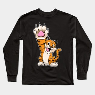 Tiger funny High five Long Sleeve T-Shirt